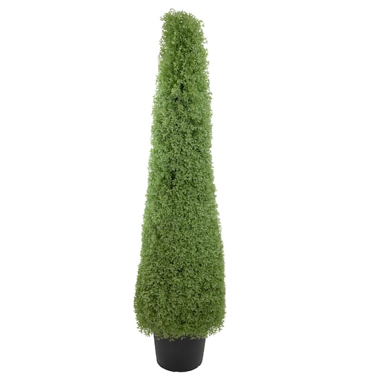 5Ft Unlit Artificial Boxwood Cone Topiary Tree with Round Pot By Northlight in Green | 60" x 15" | Michaels®